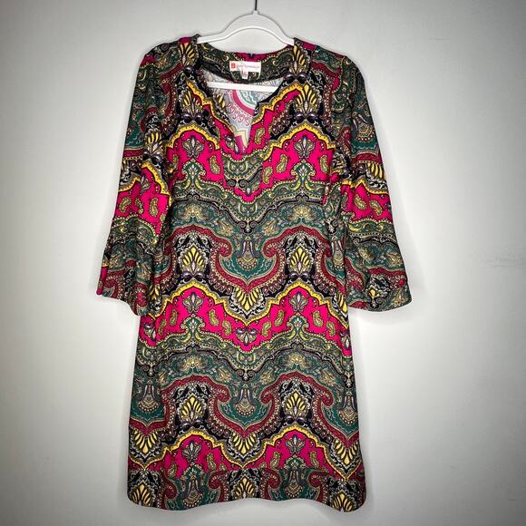 Jude Connally Justine Paisley Mini Dress Size XL - Picture 2 of 7